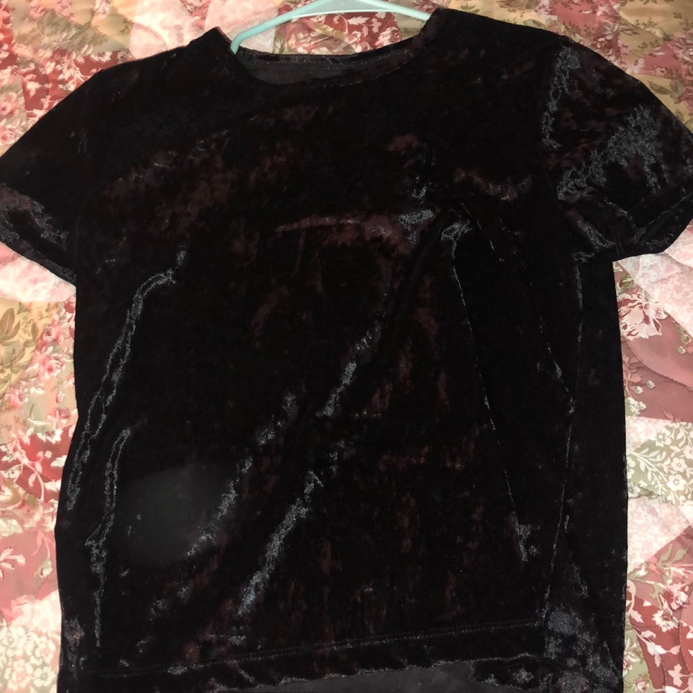 Velvet cropped tee